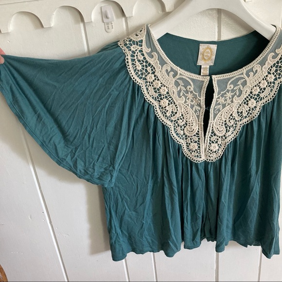 Anthropologie / Rio Rao lace neck cottage core cardigan - Picture 6 of 14